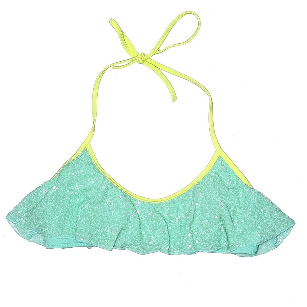 Victoria's Secret Mint Sequin Bikini Top Size Small